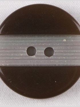 Plastic 2-Hole Button – 28L/18mm – Dark Brown Engraved Ribbing Stripe Plastic 2-Hole Button – 28L/18mm – Dark Brown Engraved Ribbing Stripe