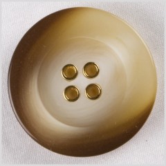 Plastic 4-Hole Button – 44L/28mm – Brown and Cream Swirl with Gold Metal Holes Plastic 4-Hole Button – 44L/28mm – Brown and Cream Swirl with Gold Metal Holes
