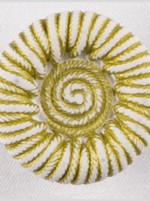 Plastic Shank Back Button – 36L/23mm – White and Gold Coiled Ropes Plastic Shank Back Button – 36L/23mm – White and Gold Coiled Ropes