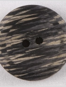 Wood 2-Hole Button – 36L/23mm – Dark Brown and Beige Geometric Wood 2-Hole Button – 36L/23mm – Dark Brown and Beige Geometric
