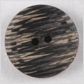 Wood 2-Hole Button – 36L/23mm – Dark Brown and Beige Geometric Wood 2-Hole Button – 36L/23mm – Dark Brown and Beige Geometric