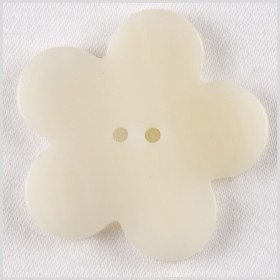 Flower-Shaped Plastic 2-Hole Button – 28L/18mm – Ivory Flower-Shaped Plastic 2-Hole Button – 28L/18mm – Ivory