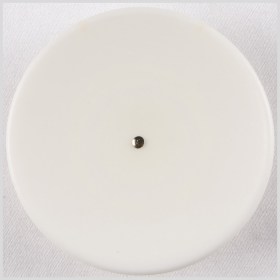 Plastic Dish Button with Metal Shank – 36L/23mm – White and Silver Plastic Dish Button with Metal Shank – 36L/23mm – White and Silver