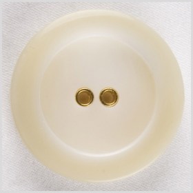 Plastic 2-Hole Button – 44L/28mm – Ivory with Gold Eyelet Holes Plastic 2-Hole Button – 44L/28mm – Ivory with Gold Eyelet Holes