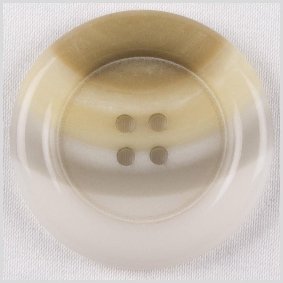 Plastic 4-Hole Button – 36L/23mm – Beige and Ivory Curved Stripes Rolled Rim Plastic 4-Hole Button – 36L/23mm – Beige and Ivory Curved Stripes Rolled Rim