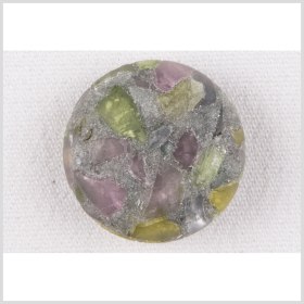 Plastic Shank Back Button – 40L/25.5mm – Domed Translucent Peridot, Lilac and Metallic Silver Mosaic Plastic Shank Back Button – 40L/25.5mm – Domed Translucent Peridot, Lilac and Metallic Silver Mosaic