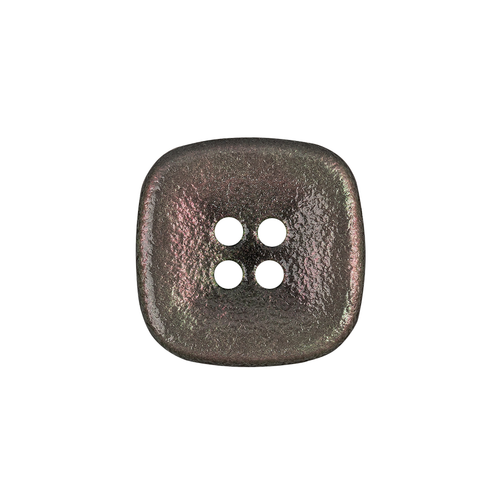 Gray Iridescent 4-Hole Plastic Square Button – 36L/23mm Gray Iridescent 4-Hole Plastic Square Button – 36L/23mm