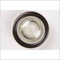 Plastic 4-Hole Button – 40L/25.5mm – Clear with Opaque Dark Gray Rim Plastic 4-Hole Button – 40L/25.5mm – Clear with Opaque Dark Gray Rim