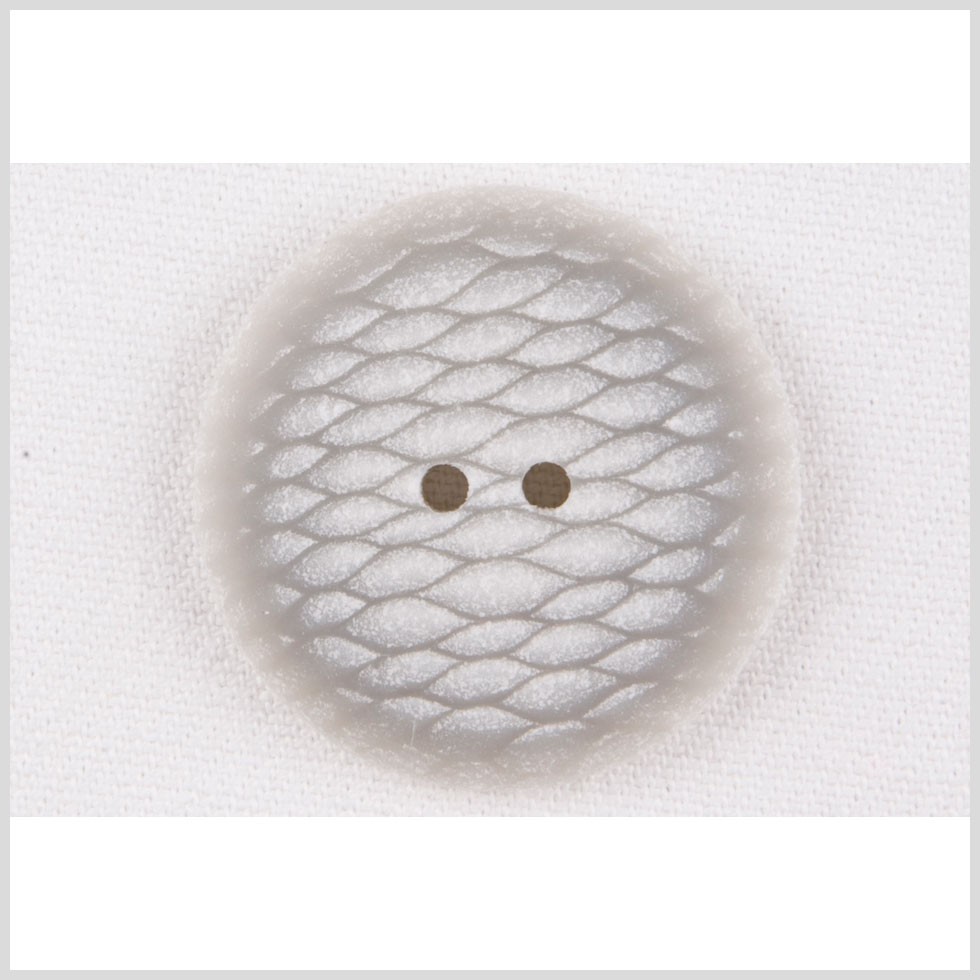 Plastic 2-Hole Button – 44L/28mm – Pale Gray and White Fish Scales Plastic 2-Hole Button – 44L/28mm – Pale Gray and White Fish Scales