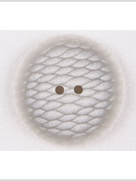 Plastic 2-Hole Button – 44L/28mm – Pale Gray and White Fish Scales Plastic 2-Hole Button – 44L/28mm – Pale Gray and White Fish Scales