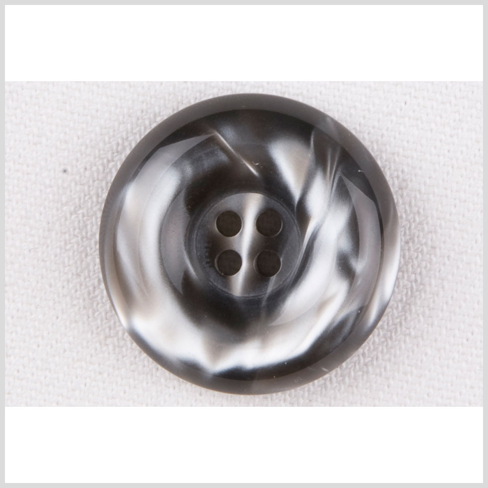 Plastic 4-Hole Button – 28L/18mm – Gray and White Shimmer Swirl Tire Rim Plastic 4-Hole Button – 28L/18mm – Gray and White Shimmer Swirl Tire Rim