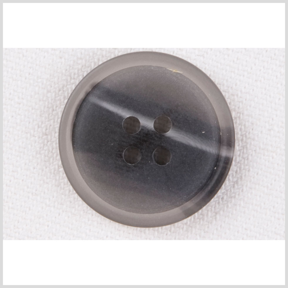 Plastic 4-Hole Button – 24L/15mm – Charcoal, Gray and White Streaks Plastic 4-Hole Button – 24L/15mm – Charcoal, Gray and White Streaks