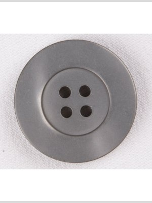 Plastic 4-Hole Button – 44L/28mm – Silver Gray Flat Rim Plastic 4-Hole Button – 44L/28mm – Silver Gray Flat Rim
