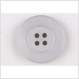 Plastic 4-Hole Button – 44L/28mm – Pale Gray Flat Rim Plastic 4-Hole Button – 44L/28mm – Pale Gray Flat Rim
