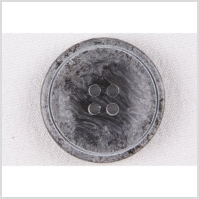 Plastic 4-Hole Button – 36L/23mm – Charcoal and Silver Swirls with Engraved Circle Plastic 4-Hole Button – 36L/23mm – Charcoal and Silver Swirls with Engraved Circle