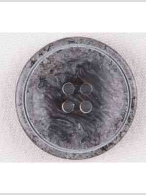 Plastic 4-Hole Button – 36L/23mm – Charcoal and Silver Swirls with Engraved Circle Plastic 4-Hole Button – 36L/23mm – Charcoal and Silver Swirls with Engraved Circle