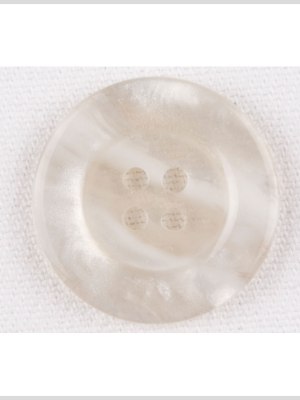 Plastic 4-Hole Button – 40L/25.5mm – White and Translucent Ivory Waves Plastic 4-Hole Button – 40L/25.5mm – White and Translucent Ivory Waves