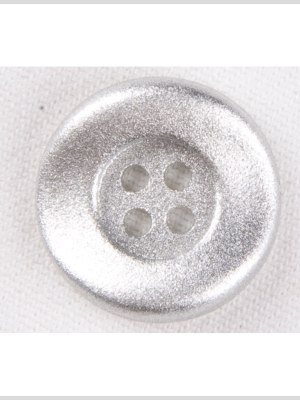 Plastic 4-Hole Button – 28L/18mm – Metallic Silver Crinkle Plastic 4-Hole Button – 28L/18mm – Metallic Silver Crinkle