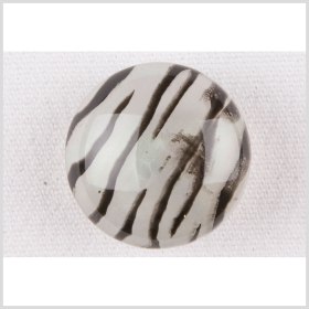 Plastic Shank Back Button – 28L/18mm – Dome Shaped Ivory and Charcoal Painted Zebra Stripes Plastic Shank Back Button – 28L/18mm – Dome Shaped Ivory and Charcoal Painted Zebra Stripes