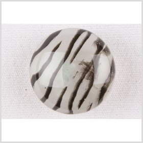 Plastic Shank Back Button – 36L/23mm – Dome Shaped Ivory and Charcoal Painted Zebra Stripes Plastic Shank Back Button – 36L/23mm – Dome Shaped Ivory and Charcoal Painted Zebra Stripes