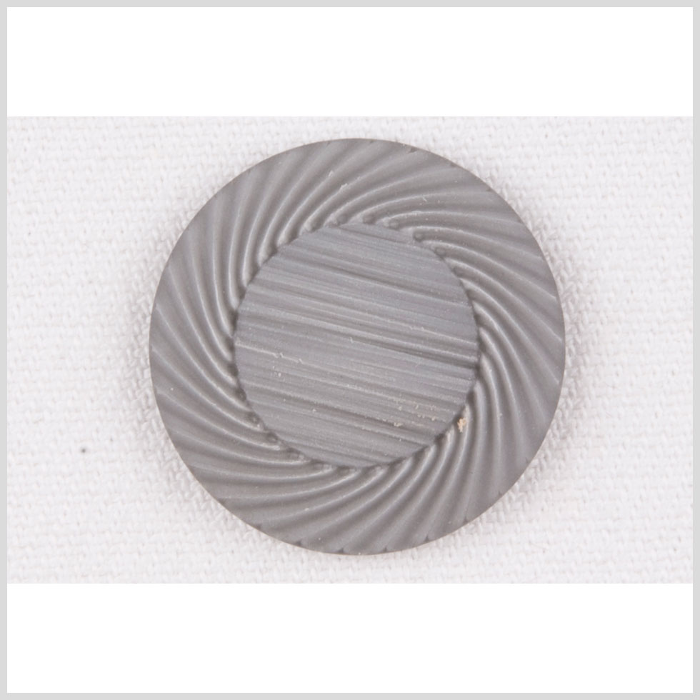 Plastic Shank Back Button – 40L/25.5mm – Light Gray Ribs and Swirls Embossed Plastic Shank Back Button – 40L/25.5mm – Light Gray Ribs and Swirls Embossed