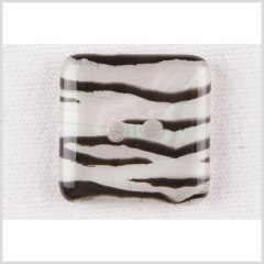 Iridescent Zebra Striped 2-Hole Square Plastic Button – 32L/20mm Iridescent Zebra Striped 2-Hole Square Plastic Button – 32L/20mm