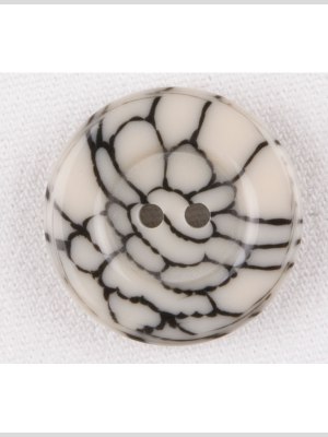 Ivory/Black Plastic Button – 36L/23mm Ivory/Black Plastic Button – 36L/23mm