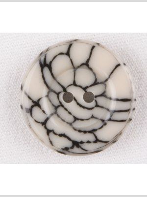 Ivory and Black Plastic Button – 40L/25.5mm Ivory and Black Plastic Button – 40L/25.5mm