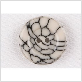 Ivory and Black Plastic Button – 40L/25.5mm Ivory and Black Plastic Button – 40L/25.5mm