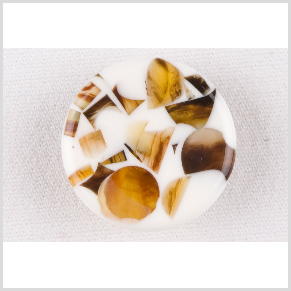 White and Amber Plastic Button – 44L/28mm White and Amber Plastic Button – 44L/28mm