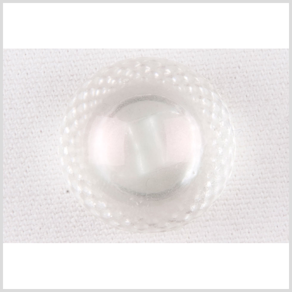 Plastic Shank Back Button – 36L/23mm – Iridescent White Dome with Braided Rim Plastic Shank Back Button – 36L/23mm – Iridescent White Dome with Braided Rim