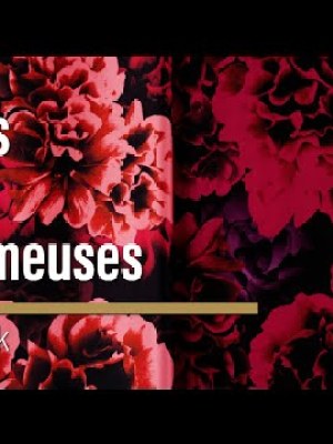 Silk Charmeuse 19mm – Red and Purple Roses Silk Charmeuse 19mm – Red and Purple Roses