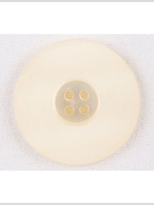 Plastic 4-Hole Button – 36L/23mm – Matte Ivory Wide Flat Rim Plastic 4-Hole Button – 36L/23mm – Matte Ivory Wide Flat Rim