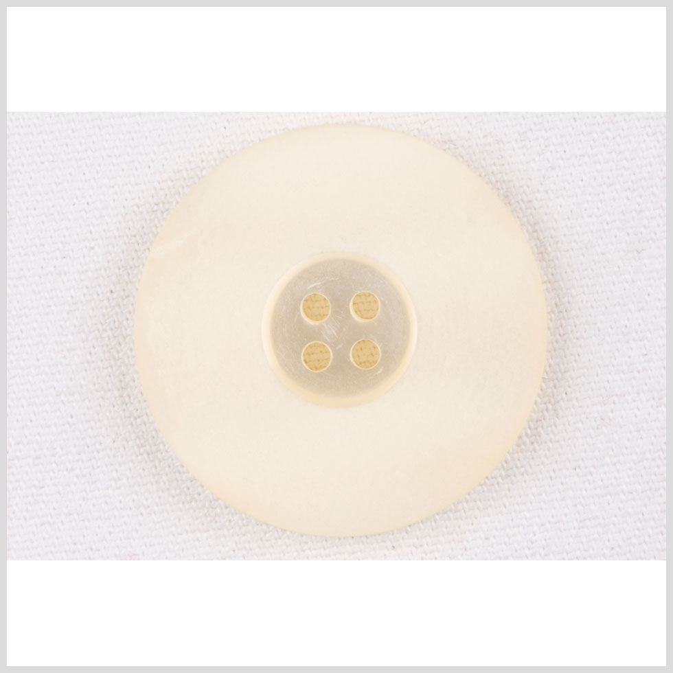 Plastic 4-Hole Button – 44L/28mm – Matte Ivory Wide Flat Rim Plastic 4-Hole Button – 44L/28mm – Matte Ivory Wide Flat Rim