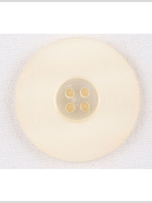 Plastic 4-Hole Button – 44L/28mm – Matte Ivory Wide Flat Rim Plastic 4-Hole Button – 44L/28mm – Matte Ivory Wide Flat Rim