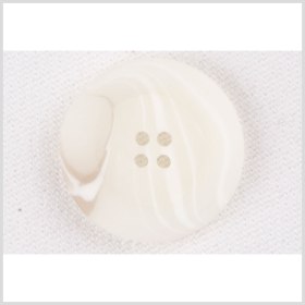 Plastic 4-Hole Button – 36L/23mm – White and Ivory Swirls Plastic 4-Hole Button – 36L/23mm – White and Ivory Swirls