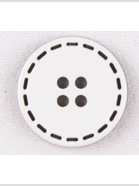 White/Black Plastic Button – 24L/15mm White/Black Plastic Button – 24L/15mm