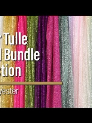 Glitter Tulle 5-yard Bundle – Iridescent on White Glitter Tulle 5-yard Bundle – Iridescent on White