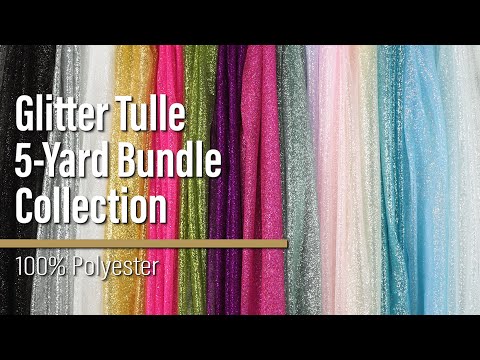 Glitter Tulle 5-yard Bundle – Gold Glitter Tulle 5-yard Bundle – Gold
