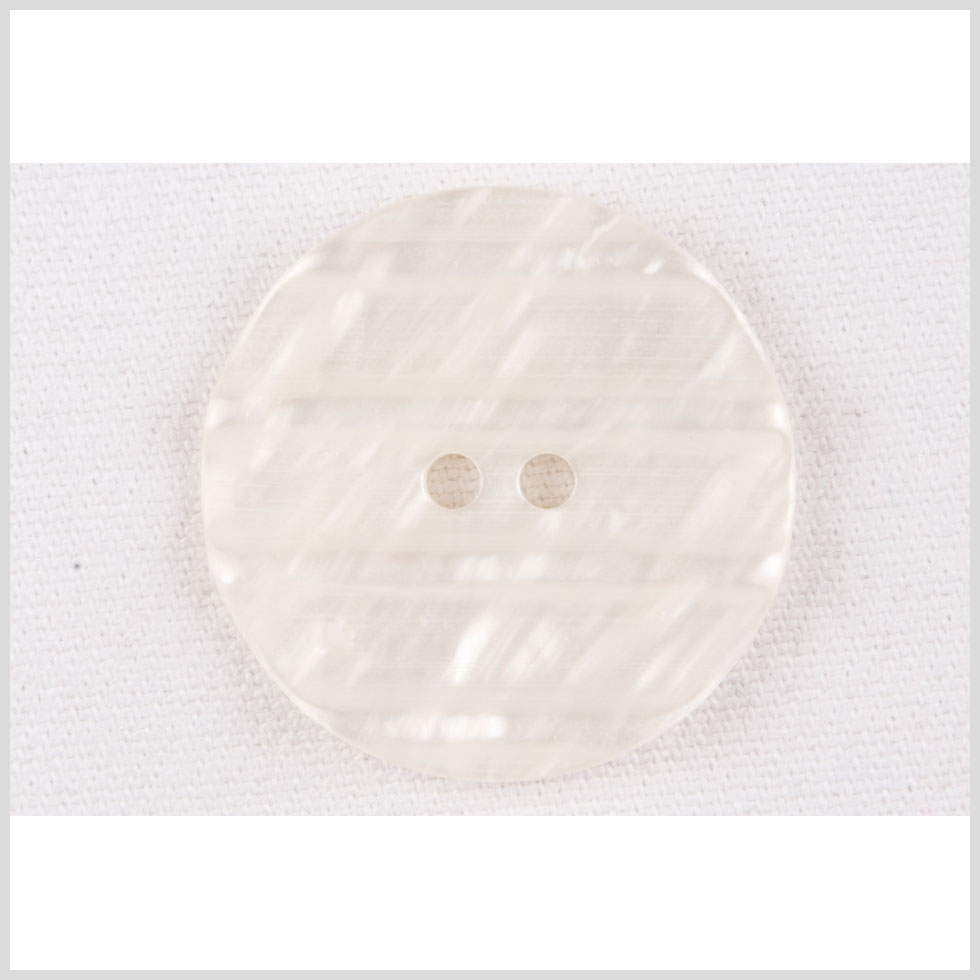 Plastic 2-Hole Button – 42L/27mm – Ivory Shimmer and Translucent Stripes Plastic 2-Hole Button – 42L/27mm – Ivory Shimmer and Translucent Stripes