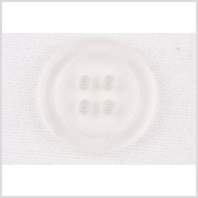 Plastic 4-Hole Button – 36L/23mm – Translucent White Plastic 4-Hole Button – 36L/23mm – Translucent White