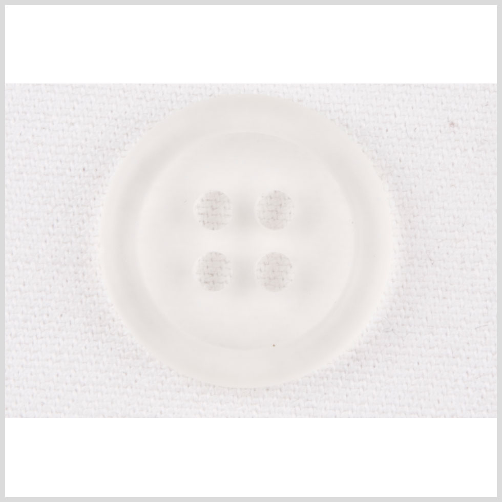 Plastic 4-Hole Button – 36L/23mm – Translucent White Plastic 4-Hole Button – 36L/23mm – Translucent White