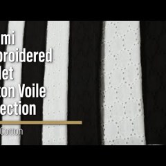 Embroidered Eyelet Cotton Voile – White Floral Zig Zags and Stripes – Naomi Collection Embroidered Eyelet Cotton Voile – White Floral Zig Zags and Stripes – Naomi Collection