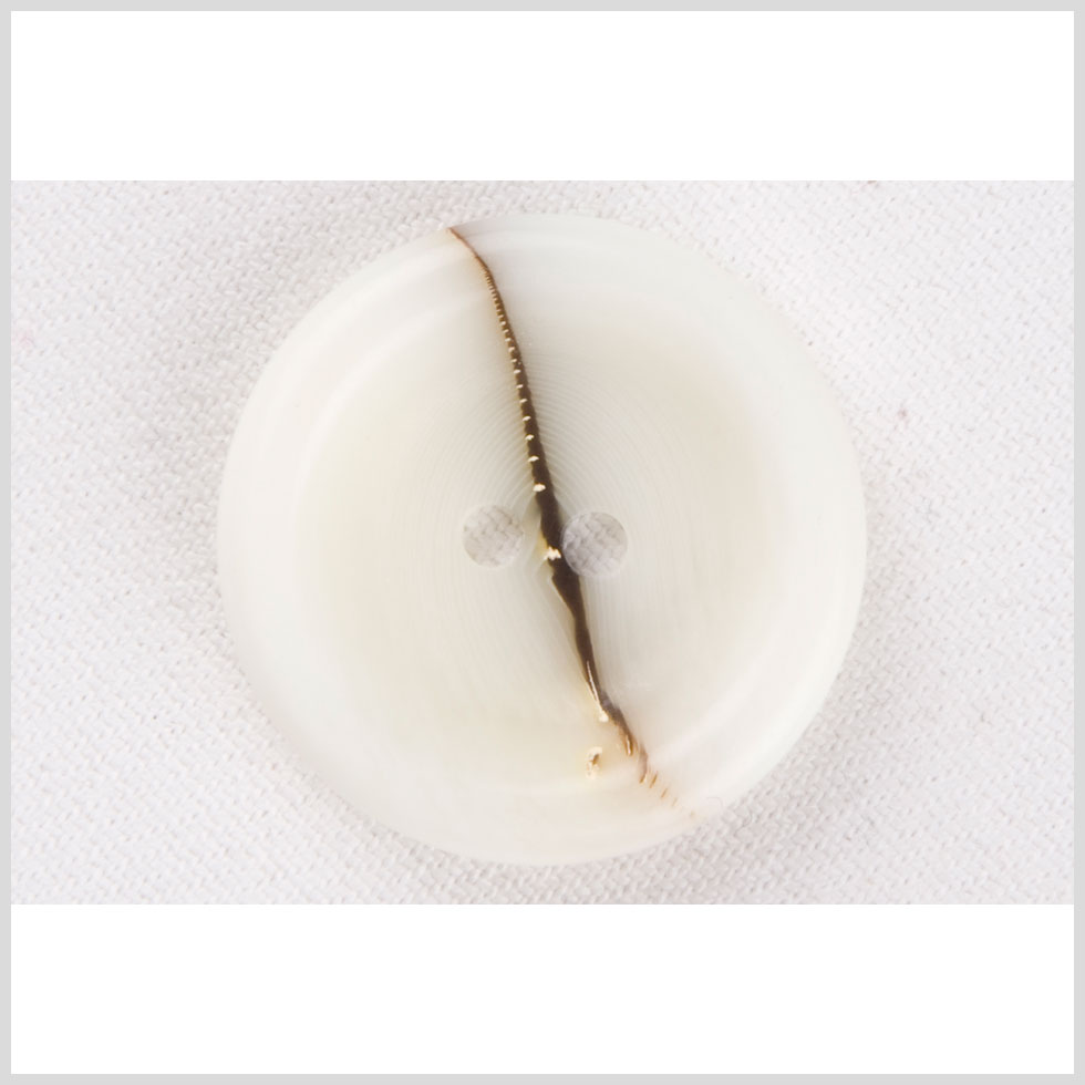 Ivory Waterfall-Edge Plastic 2-Hole Button with Organic Brown Stripe – 48L/30.5mm Ivory Waterfall-Edge Plastic 2-Hole Button with Organic Brown Stripe – 48L/30.5mm
