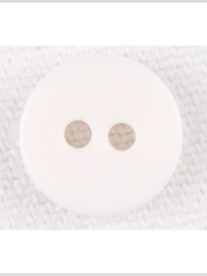 White Smooth Top 2-Hole Plastic Button – 17L/10.5mm White Smooth Top 2-Hole Plastic Button – 17L/10.5mm