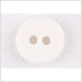 White Smooth Top 2-Hole Plastic Button – 17L/10.5mm White Smooth Top 2-Hole Plastic Button – 17L/10.5mm