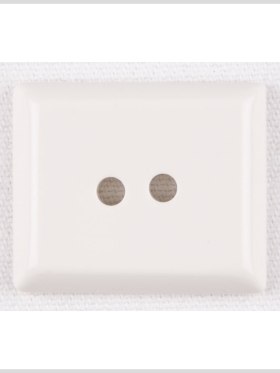 White Rectangular 2-Hole Plastic Button – 44L/28mm White Rectangular 2-Hole Plastic Button – 44L/28mm