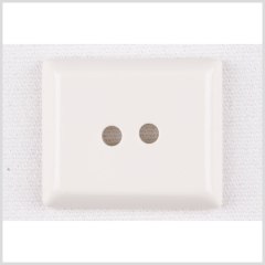 White Rectangular 2-Hole Plastic Button – 44L/28mm White Rectangular 2-Hole Plastic Button – 44L/28mm