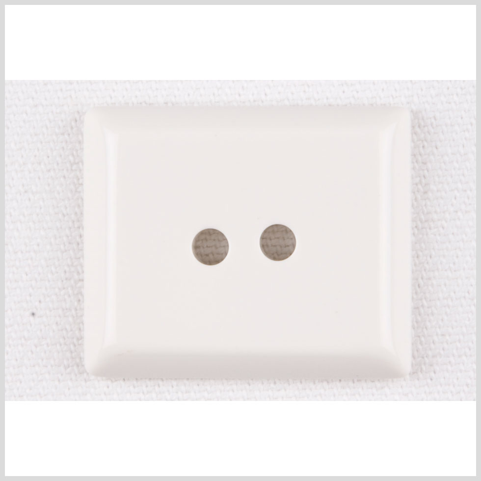 White Beveled 2-Hole Plastic Button – 58L/37mm White Beveled 2-Hole Plastic Button – 58L/37mm