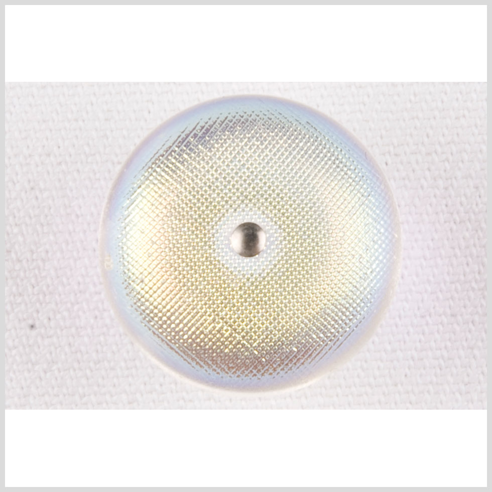 Plastic Shank Back Button – 24L/15mm – Iridescent White Dome with Metal Center Plastic Shank Back Button – 24L/15mm – Iridescent White Dome with Metal Center